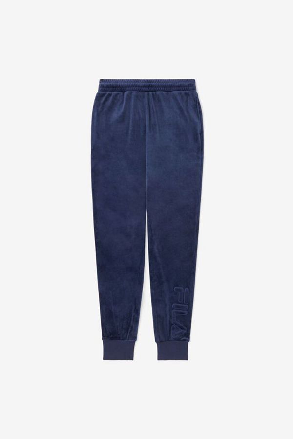 Fila Vinny Velour Men's Jogger Pants - Navy,NZ 267-26935